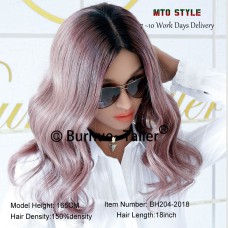 MTO 4 Wig Types Optional 4T Ombre Babalights Fog Grape Color Hairstyle Human Hair Wig